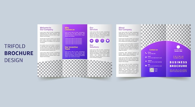 Plantilla de diseño de folleto tríptico A4