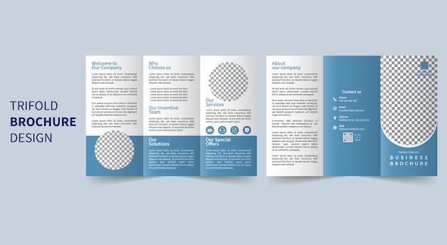 Plantilla de diseño de folleto tríptico A4