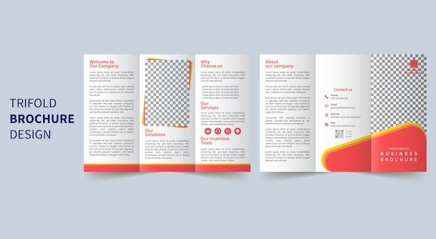 Plantilla de diseño de folleto tríptico A4