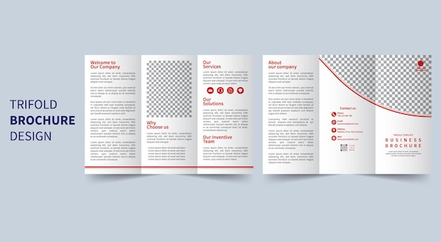 Plantilla de diseño de folleto tríptico A4