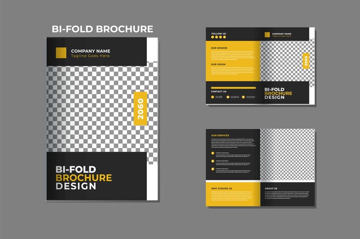 Plantilla de diseño de folleto tríptico corporativo