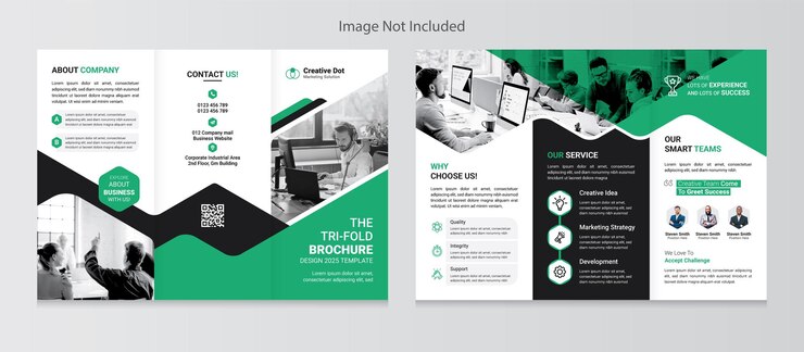 Vector plantilla de diseño de folleto tríptico empresarial