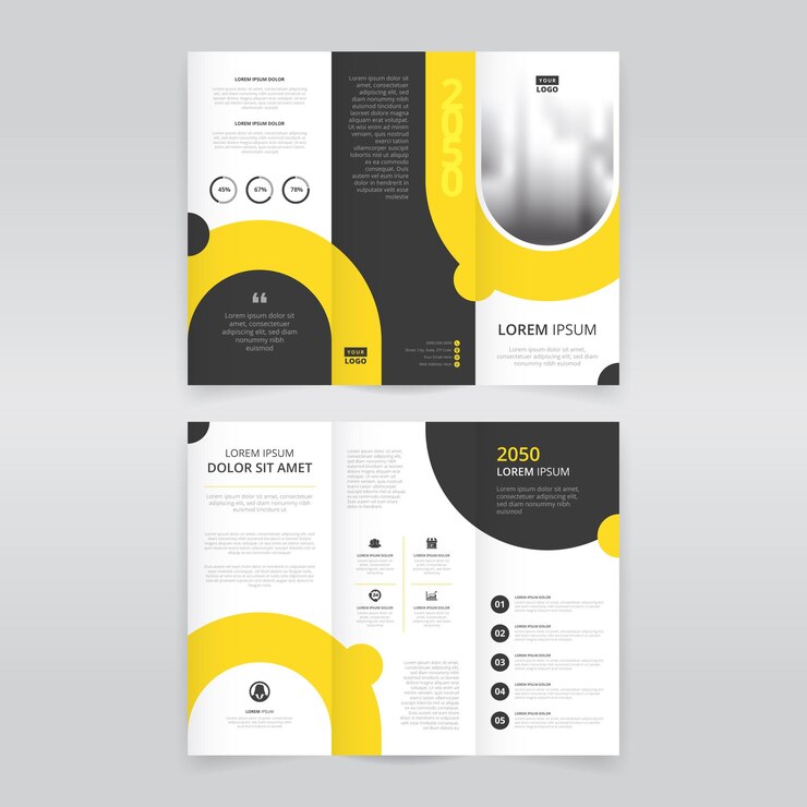 Plantilla de diseño de folleto tríptico moderno