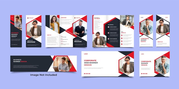 Plantilla de diseño de folleto tríptico de negocios moderno y creativo con diseño de promoción minimalista.