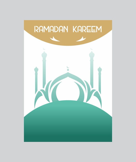 Plantilla de diseño de folleto de vector islámico Ramadan Kareem