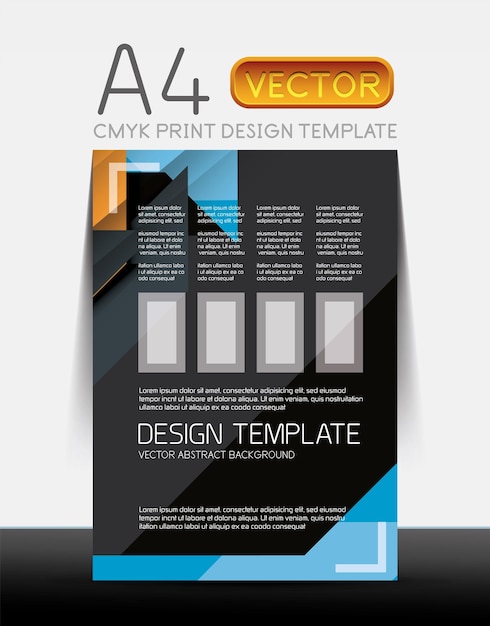 Vector plantilla de diseño de folleto de volante abstracto