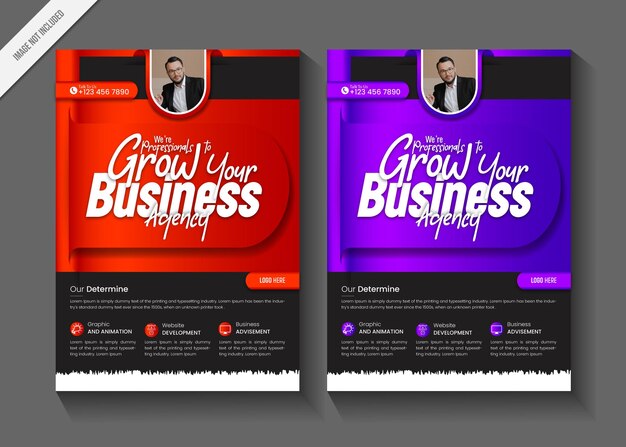 Vector plantilla de diseño de folleto de volante de negocios corporativos de agencia de marketing digital
