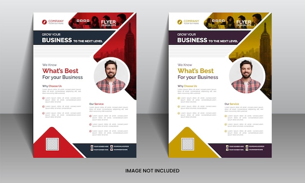Plantilla de diseño de folletos corporativos y comerciales de Vector