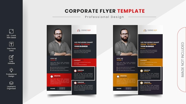 Plantilla de diseño de folletos de negocios vectoriales