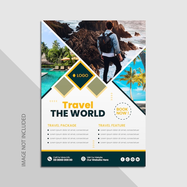 Plantilla de diseño de folletos de venta de viajes Diseño de banners publicitarios de vacaciones y giras