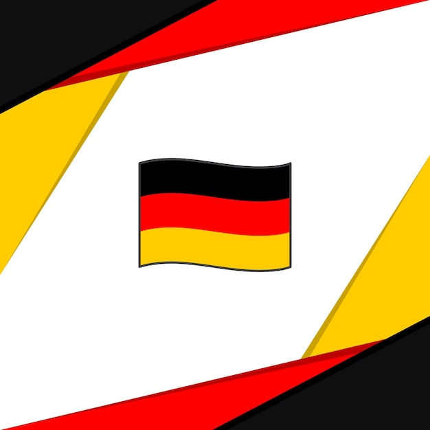 Vector plantilla de diseño de fondo abstracto de bandera de alemania banner del día de la independencia de alemania publicación en redes sociales fondo de alemania