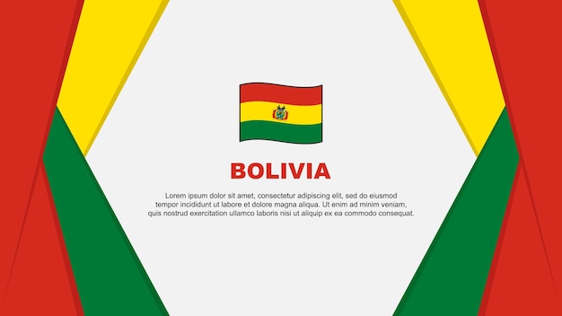 Plantilla de diseño de fondo abstracto de bandera de bolivia bandera del día de la independencia de bolivia ilustración vectorial de dibujos animados fondo de bolivia