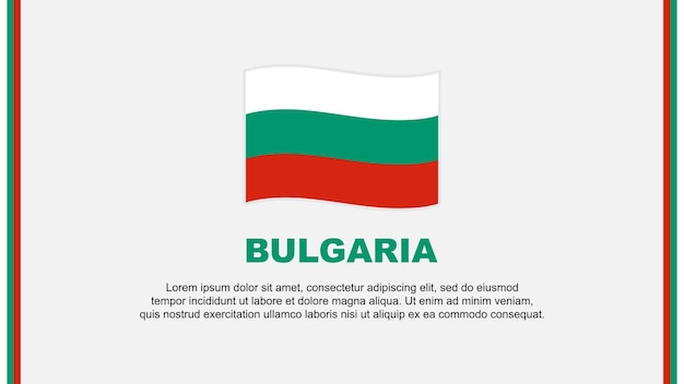 Plantilla de diseño de fondo abstracto de la bandera de bulgaria bandera del día de la independencia de bulgaria ilustración vectorial de redes sociales dibujos animados de bulgaria