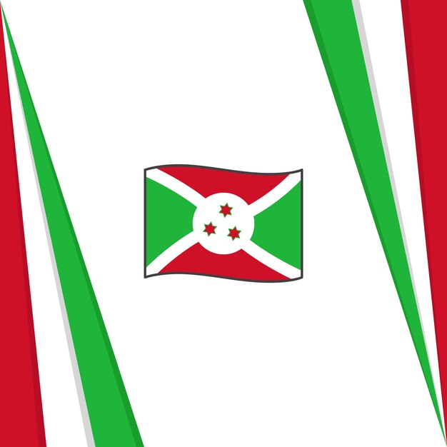 Plantilla de diseño de fondo abstracto de bandera de Burundi Banner del día de la independencia de Burundi Publicación en redes sociales Bandera de Burundi