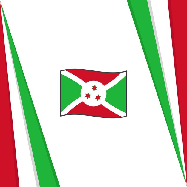 Plantilla de diseño de fondo abstracto de bandera de burundi banner del día de la independencia de burundi publicación en redes sociales bandera de burundi