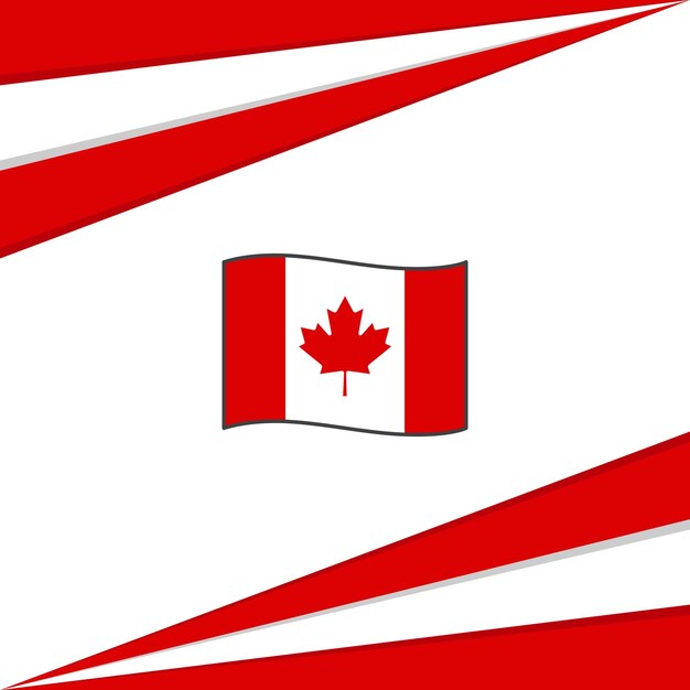 Plantilla de diseño de fondo abstracto de bandera de Canadá Banner del día de la independencia de Canadá Publicación en redes sociales Diseño de Canadá