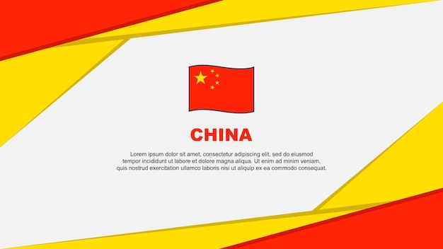 Plantilla de diseño de fondo abstracto de bandera de china bandera del día de la independencia de china ilustración vectorial de dibujos animados fondo de china