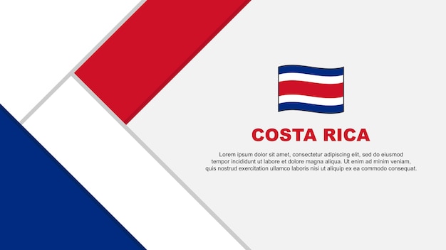 Plantilla de diseño de fondo abstracto de la bandera de Costa Rica Bandera del Día de la Independencia de Costa Rica Ilustración vectorial de dibujos animados Ilustración de Costa Rica