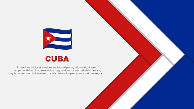 Plantilla de diseño de fondo abstracto de la bandera de Cuba Día de la Independencia de Cuba Banner Dibujos animados Vector Ilustración Dibujos animados de Cuba