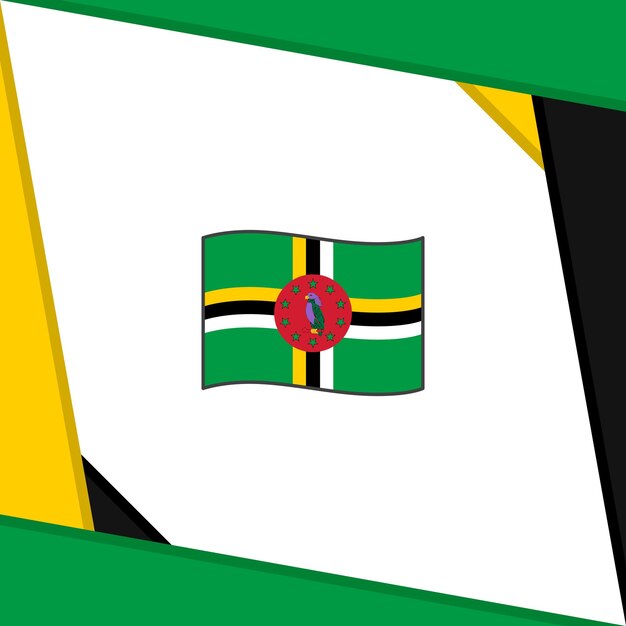 Plantilla de diseño de fondo abstracto de la bandera de dominica bandera del día de la independencia de dominica publicación en redes sociales día de la independencia de dominica