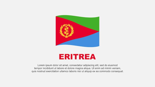 Plantilla de diseño de fondo abstracto de la bandera de Eritrea Bandera del Día de la Independencia de Eritrea Ilustración vectorial de redes sociales Fondo de Eritrea