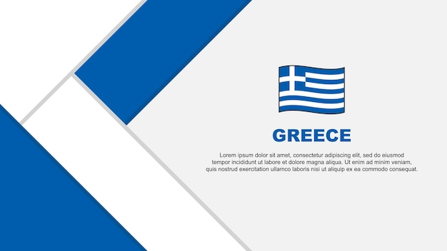 Plantilla de diseño de fondo abstracto de bandera de Grecia Bandera del día de la independencia de Grecia Ilustración vectorial de dibujos animados Ilustración de Grecia
