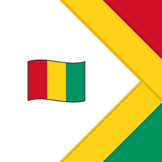 Plantilla de diseño de fondo abstracto de bandera de guinea banner del día de la independencia de guinea publicación en redes sociales dibujos animados de guinea