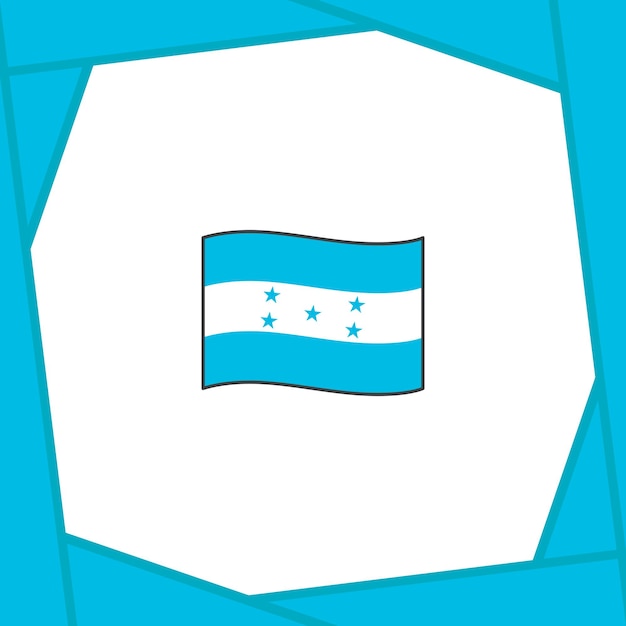 Plantilla de diseño de fondo abstracto de la bandera de Honduras Bandera del Día de la Independencia de Honduras Publicación en redes sociales Bandera de Honduras