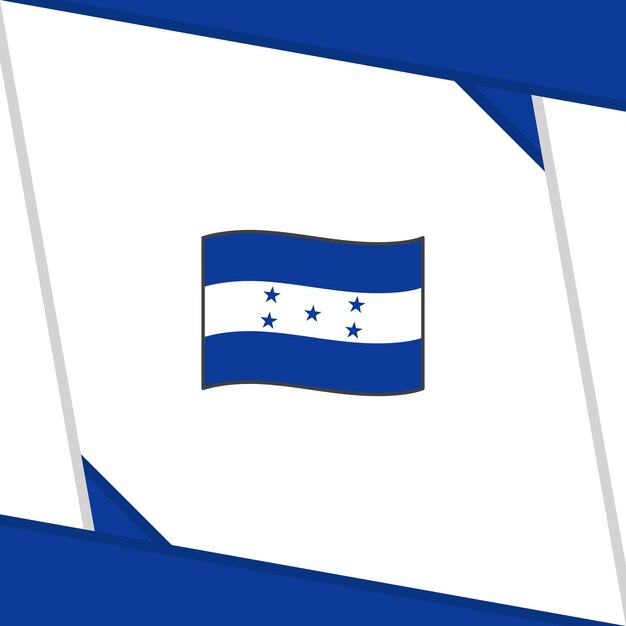 Vector plantilla de diseño de fondo abstracto de la bandera de honduras bandera del día de la independencia de honduras publicación en redes sociales día de la independencia