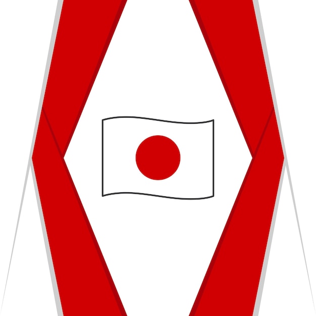 Plantilla de diseño de fondo abstracto de bandera de japón banner del día de la independencia de japón publicación en redes sociales fondo de japón