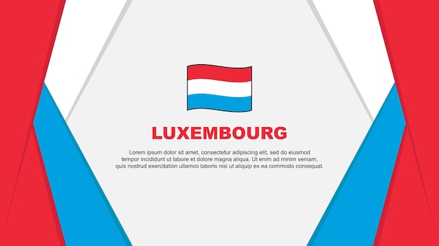 Vector plantilla de diseño de fondo abstracto de bandera de luxemburgo bandera del día de la independencia de luxemburgo ilustración vectorial de dibujos animados fondo de luxemburgo