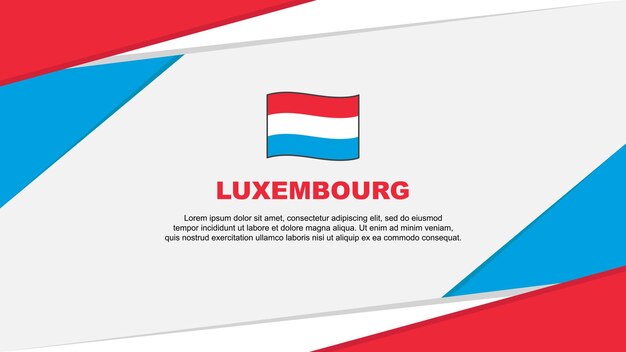 Plantilla de diseño de fondo abstracto de bandera de Luxemburgo Bandera del día de la independencia de Luxemburgo Ilustración vectorial de dibujos animados de Luxemburgo