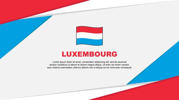 Plantilla de diseño de fondo abstracto de bandera de luxemburgo bandera del día de la independencia de luxemburgo ilustración vectorial de dibujos animados de luxemburgo