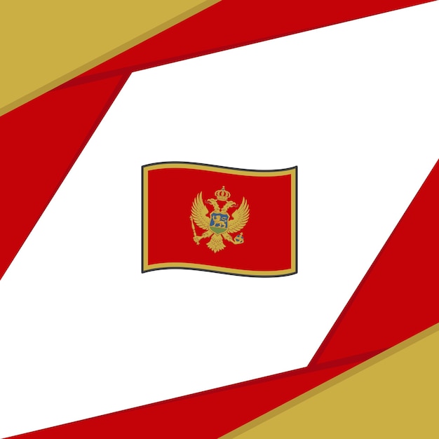 Vector plantilla de diseño de fondo abstracto de bandera de montenegro banner del día de la independencia de montenegro publicación en redes sociales de montenegro