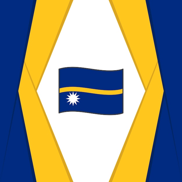 Plantilla de diseño de fondo abstracto de la bandera de Nauru Bandera del Día de la Independencia de Nauru Publicación en redes sociales Diseño de Nauru