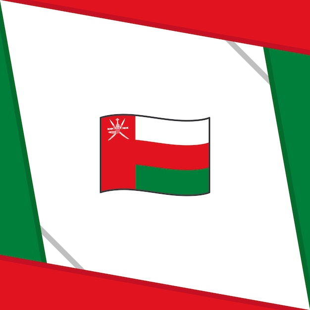 Plantilla de diseño de fondo abstracto de la bandera de Omán Bandera del Día de la Independencia de Omán Publicación en redes sociales Día de la Independencia de Omán