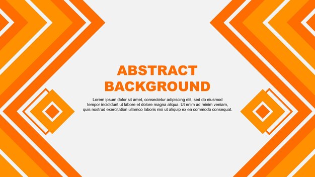 plantilla de diseño de fondo abstracto estandarte abstracto papel tapiz ilustración vectorial diseño naranja