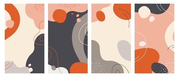 plantilla de diseño de fondo abstracto para historias de redes sociales