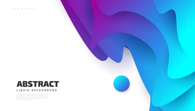 Plantilla de diseño de fondo abstracto moderno con formas fluidas de colores