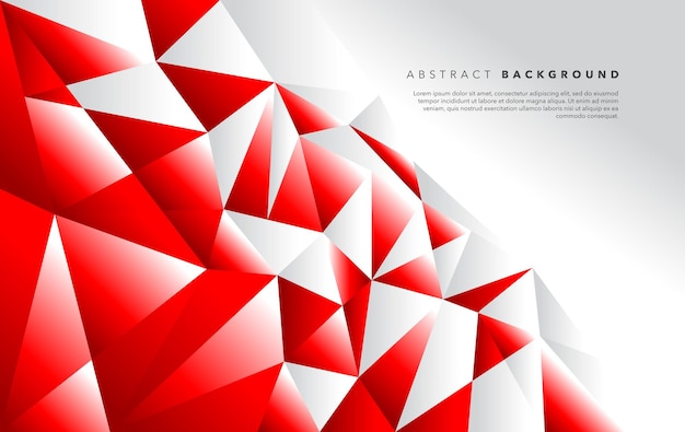 plantilla de diseño de fondo abstracto moderno rojo y blanco