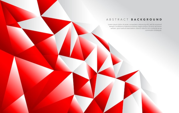 Vector plantilla de diseño de fondo abstracto moderno rojo y blanco