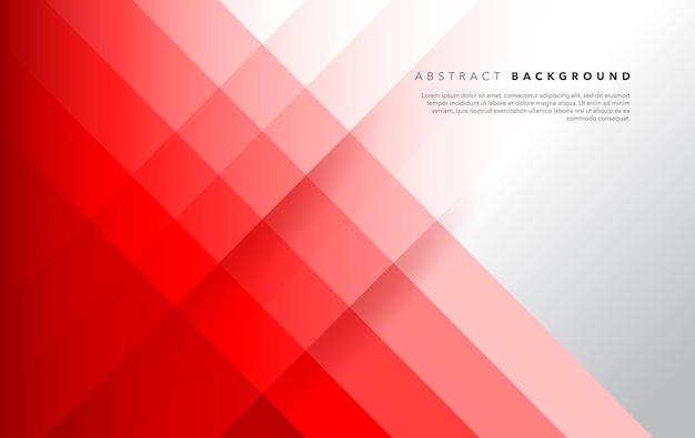 plantilla de diseño de fondo abstracto moderno rojo y blanco