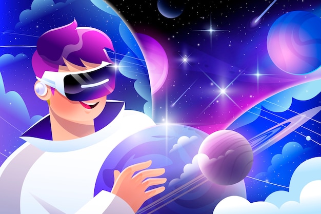 plantilla de diseño de fondo Ar y vr
