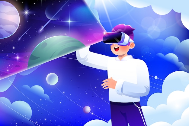 plantilla de diseño de fondo Ar y vr