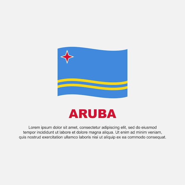 Plantilla de diseño de fondo de bandera de Aruba Banner del día de la independencia de Aruba Publicación en redes sociales Fondo de Aruba