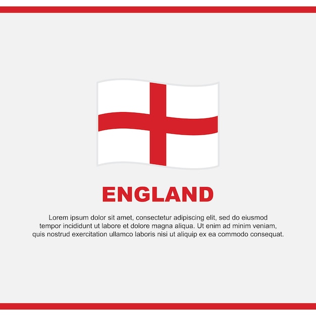 Plantilla de diseño de fondo de bandera de Inglaterra Bandera del día de la independencia de Inglaterra Publicación en redes sociales Diseño de Inglaterra