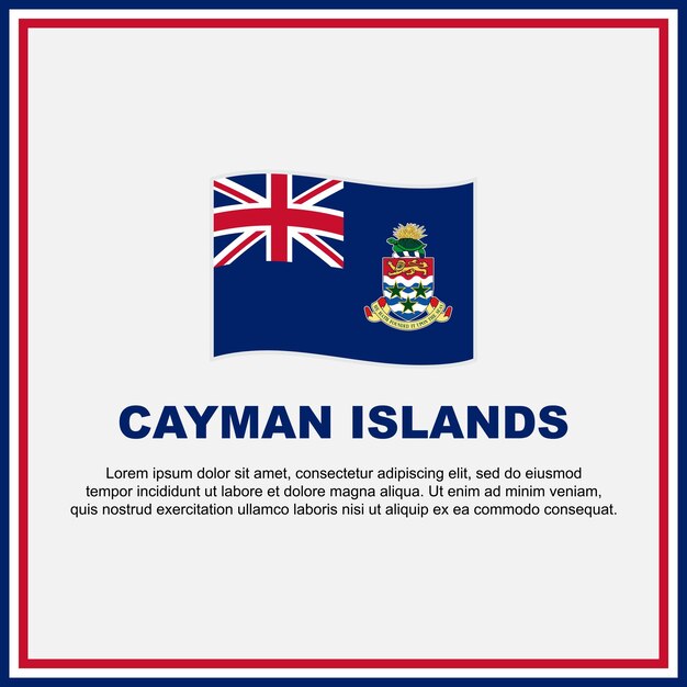 Plantilla de diseño de fondo de la bandera de las Islas Caimán Bandera del Día de la Independencia de las Islas Caimán Publicación en redes sociales Bandera de las Islas Caimán