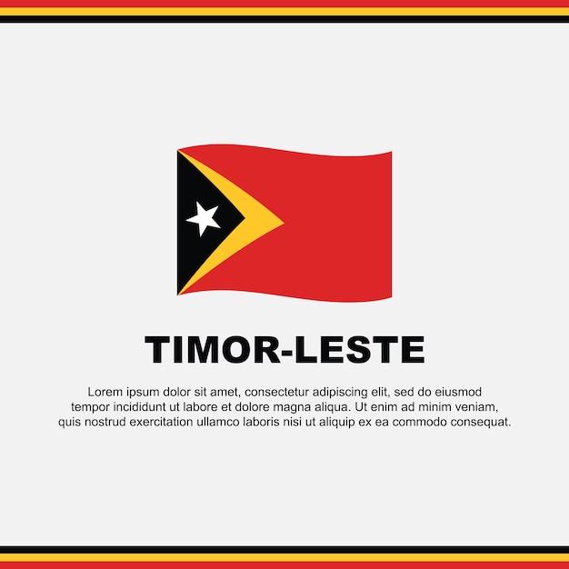 Plantilla de diseño de fondo de bandera de Timor Leste Banner del Día de la Independencia de Timor Leste Publicación en redes sociales Diseño de Timor Leste