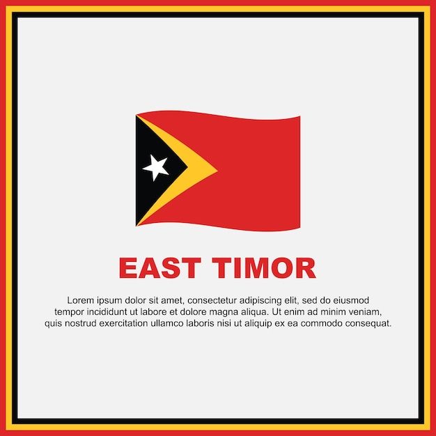 Plantilla de diseño de fondo de bandera de Timor Oriental Banner del Día de la Independencia de Timor Oriental Publicación en redes sociales Banner de Timor Oriental