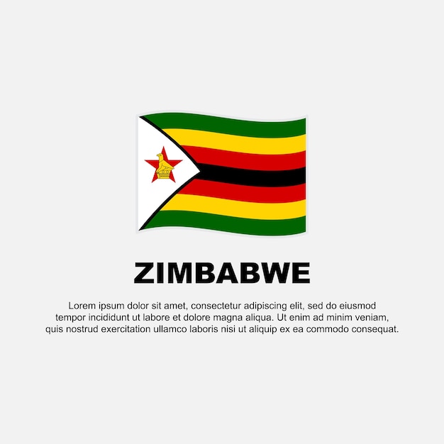 Plantilla de diseño de fondo de bandera de Zimbabwe Banner del Día de la Independencia de Zimbabwe Publicación en redes sociales Fondo de Zimbabwe
